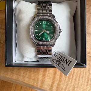 Invicta Wildflower 69313 Women Watch Stainless Steel Green Face NIB